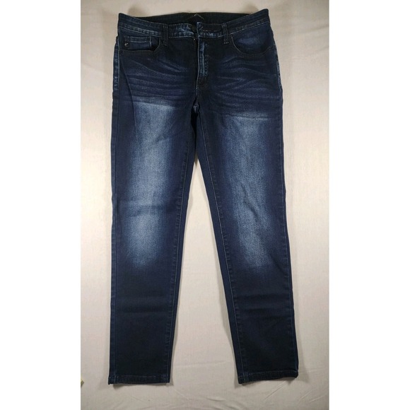 Kancan Dark Wash Skinny Jeans Womens 13 Stretch Denim Blue 29 Inseam - Picture 2 of 12